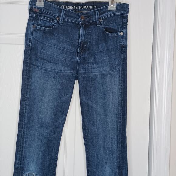 Citizens Of Humanity Elson Medium Rise Dark Wash Jeans Sz 27 - Picture 4 of 11